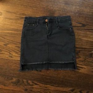 Black Denim Skirt